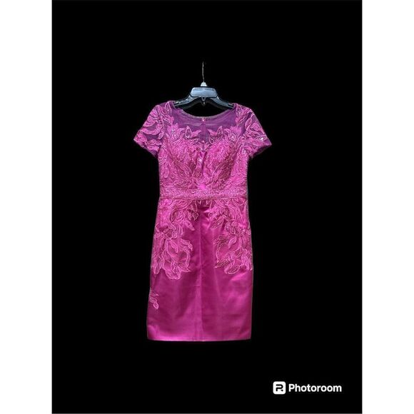 JJ’s house short sequin sheath formal sequin lace dress new 4 orchid - Picture 1 of 7